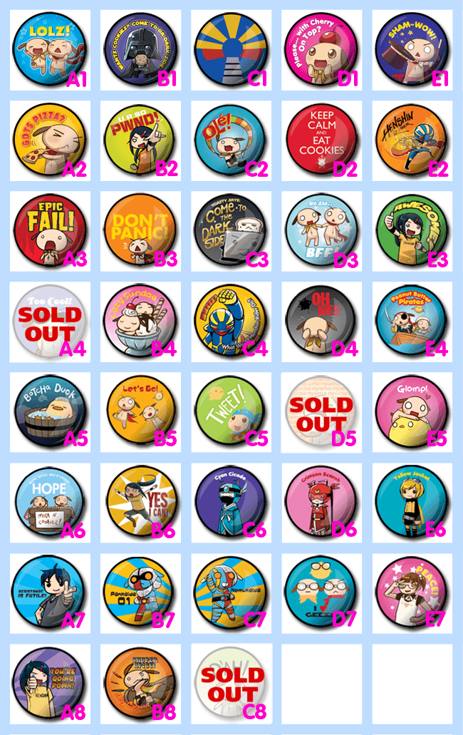 Nemu Button Pin Grid