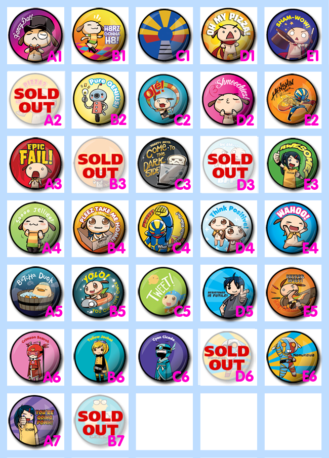 Nemu Button Pin Grid