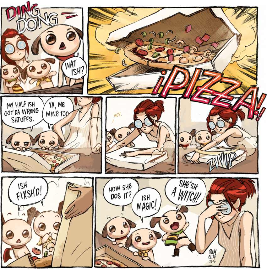 That's a BIG PIZZA! Guest Comics - Tony Cliff