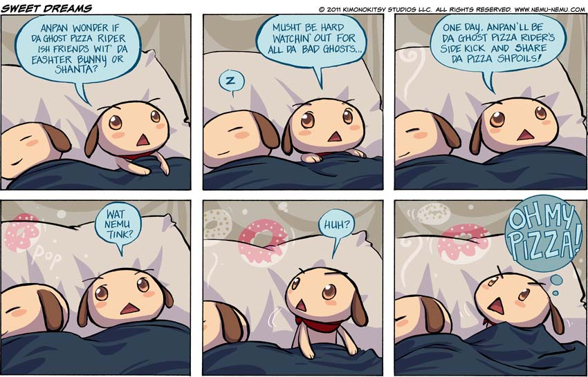 Episode 804 - Sweet Dreams: Now we know what Nemu dreams about. I wonder if he takes special requests?